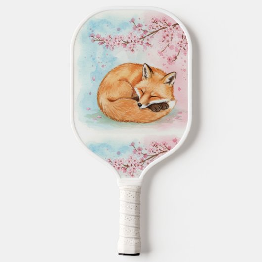 Vos onder Cherry Blossom Pickleball Paddle (Achterkant)