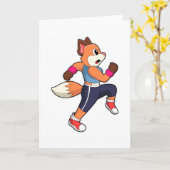 Vos op de loop kaart (Gele Bloem)