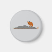 🦊 Vos op de rots Magneet (Voorkant)
