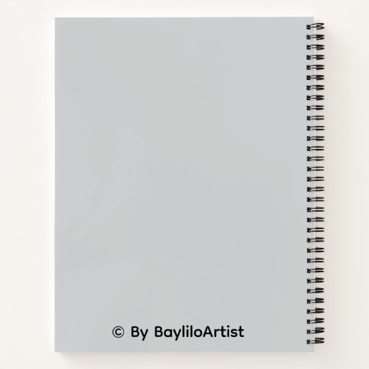 🦊 Vos op de rots Spiraal Notebook Notitieboek (Achterkant)