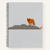 🦊 Vos op de rots Spiraal Notebook Notitieboek (Voorkant)
