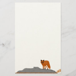 🦊 Vos op een rots Briefpapier