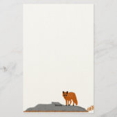 🦊 Vos op een rots Briefpapier (Achterkant)