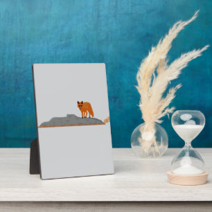 🦊Vos op een rots – Kantoor decor Fotoplaat