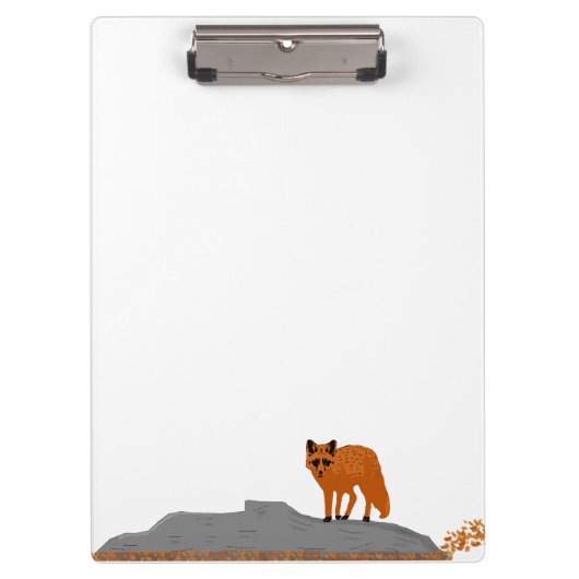 🦊 Vos op een rots Klembord (Voorkant)