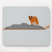 🦊 Vos op een rots Muismat (Voorkant)