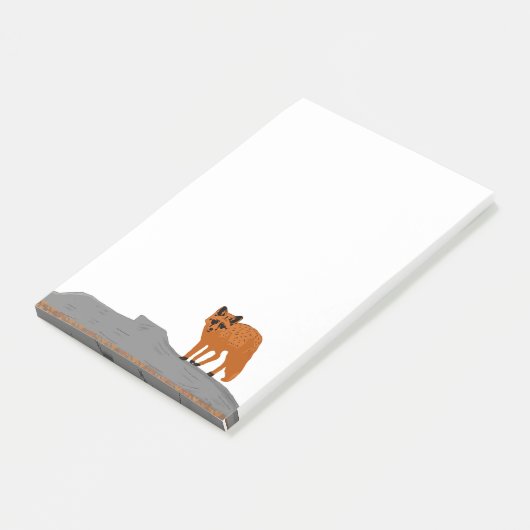 🦊 Vos op een rots Post-it® Notes (Schuin)