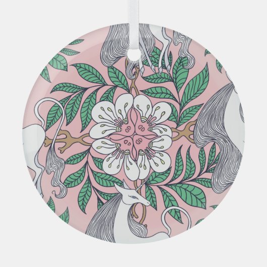 Vos Patroon: Whimsical Naadloos Glas Ornament (Voorkant)