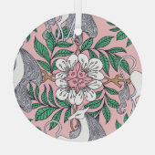 Vos Patroon: Whimsical Naadloos Glas Ornament (Achterkant)