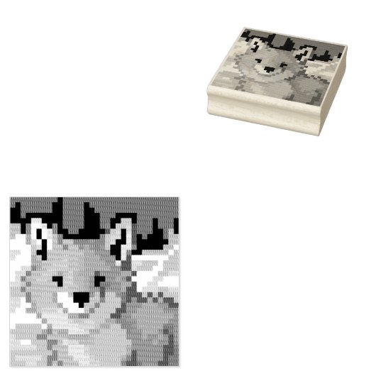 Vos pixelart, Pixel Art  Rubberstempel (Gestempeld)