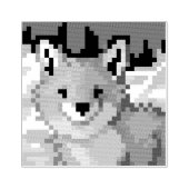 Vos pixelart, Pixel Art  Rubberstempel (Afrduk)