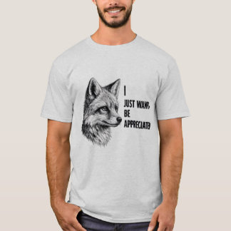 Vos Potlood Illustratie Ik Wil Net Maar Gewaardeer T-shirt