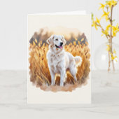 Vos rode labrador retriever hond kaart (Gele Bloem)