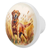 Vos rode labrador retriever hond keramische knop (Rechts)