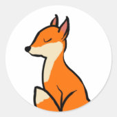 vos ronde sticker (Voorkant)