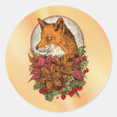 Vos Ronde Sticker (Voorkant)