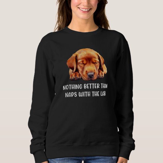 Vos Rood Lab Moeder Vader Slaap Labrador Retriever Trui (Voorkant)
