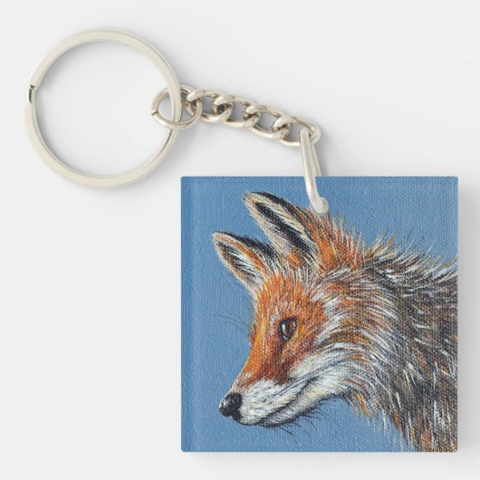 Vos Schilderij Sleutelhanger (Voorkant)