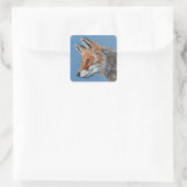 Vos Schilderij Vierkante Sticker (Tas)