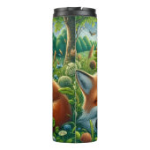 Vos slapen in een weide thermosbeker (Achterkant)