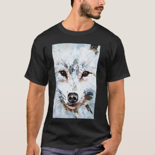 Vos Sneeuw Vos Schilderij T-shirt