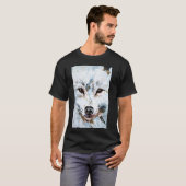 Vos Sneeuw Vos Schilderij T-shirt (Voorkant volledig)