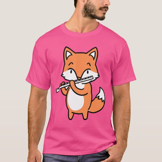 Vos speelt fluit t-shirt (Voorkant)
