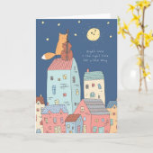 Vos speelt 's nachts contrabas op het dak, kaart (Gele Bloem)