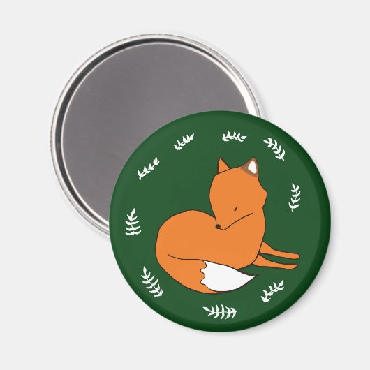 Vos standaard, 5,7 cm ronde magneet (Voorkant / Achterkant)