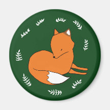 Vos standaard, 5,7 cm ronde magneet