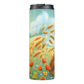 Vos staren naar vlinders in een tarweveld thermosbeker (Achterkant)