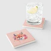 Vos Steen Coaster Stenen Onderzetter (Zijkant)