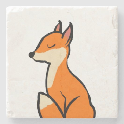  vos stenen onderzetter (Voorkant)