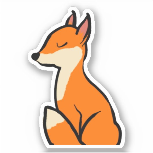  vos sticker (Voorkant)