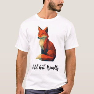 Vos T-shirt met titel: wild maar vriendelijk