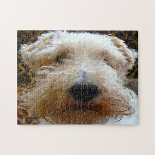 Vos Terrier hond. Legpuzzel (Horizontaal)