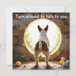 Vos Terrier hond - met familienaam Feestdagenkaart