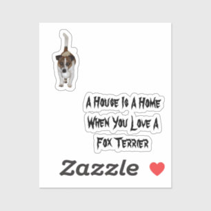 Vos Terrier, Liefde Is Logo,  Sticker