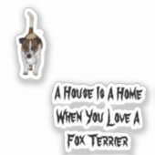Vos Terrier, Liefde Is Logo,  Sticker (Voorkant)
