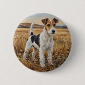 Vos Terrier Ronde Button 5,7 Cm (Voorkant)
