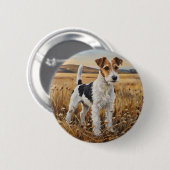Vos Terrier Ronde Button 5,7 Cm (Voorkant /achterkant)