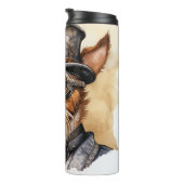Vos Terrier Steampunk Hond Thermosbeker (Geroteerd rechts)