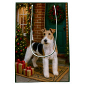 Vos Terrier Vakantie Medium Cadeauzakje (Achterkant)
