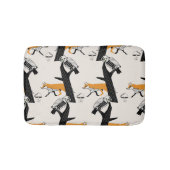 Vos, uil, boom,  naadloos. badmat (Voorkant)