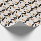 Vos, uil, boom, naadloos. cadeaupapier (Hoek)