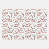 vos - uil - eekhoorn - boomtakken inpakpapier vel (Voorkant)