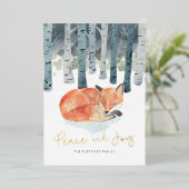 Vos Vakantie Goud Folie Foto Kaarten (Staand Voorkant)