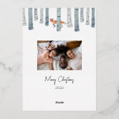 Vos Vakantie Goud Folie Foto Kaarten (Achterkant)