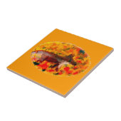 Vos van de illustratie van de herfst de Dierlijke Tegeltje (Zijkant)
