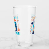 Vos Volkskunst Bloemrijke Natuur Cadeau Glas (Links)